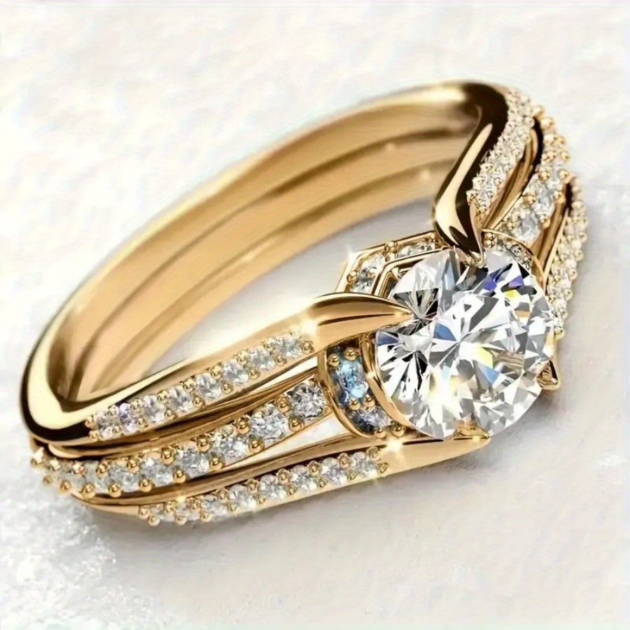 Elegant Zirconia Radiant Engagement Ring Spark of Romance