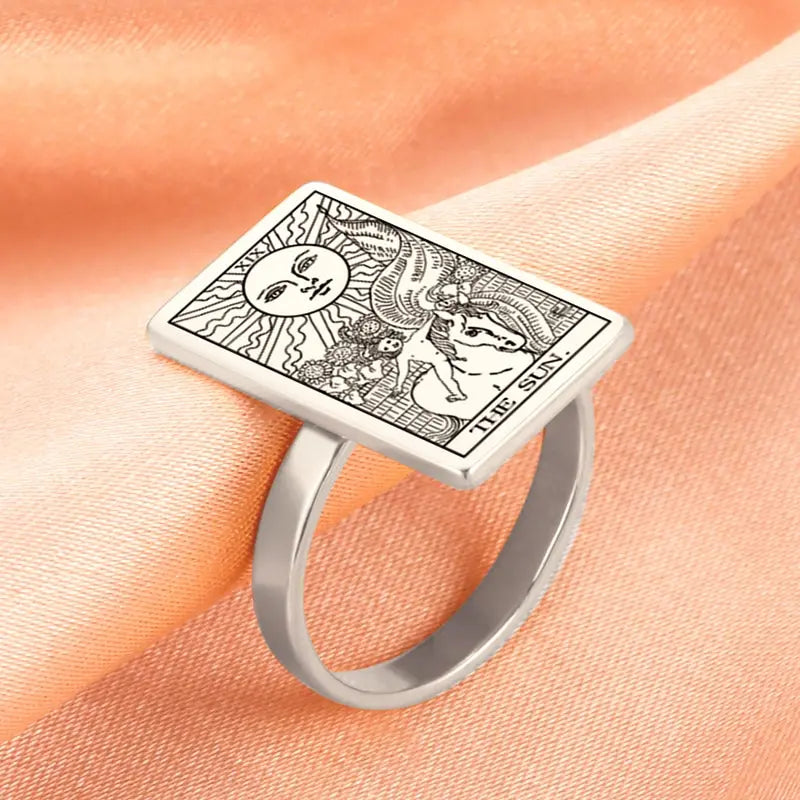 The Major Arcana Tarot Card Ring Mystic Elegance