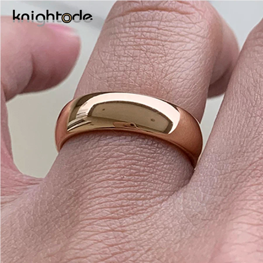 Eternal Warmth: Classic Rose Gold Tungsten Carbide Band