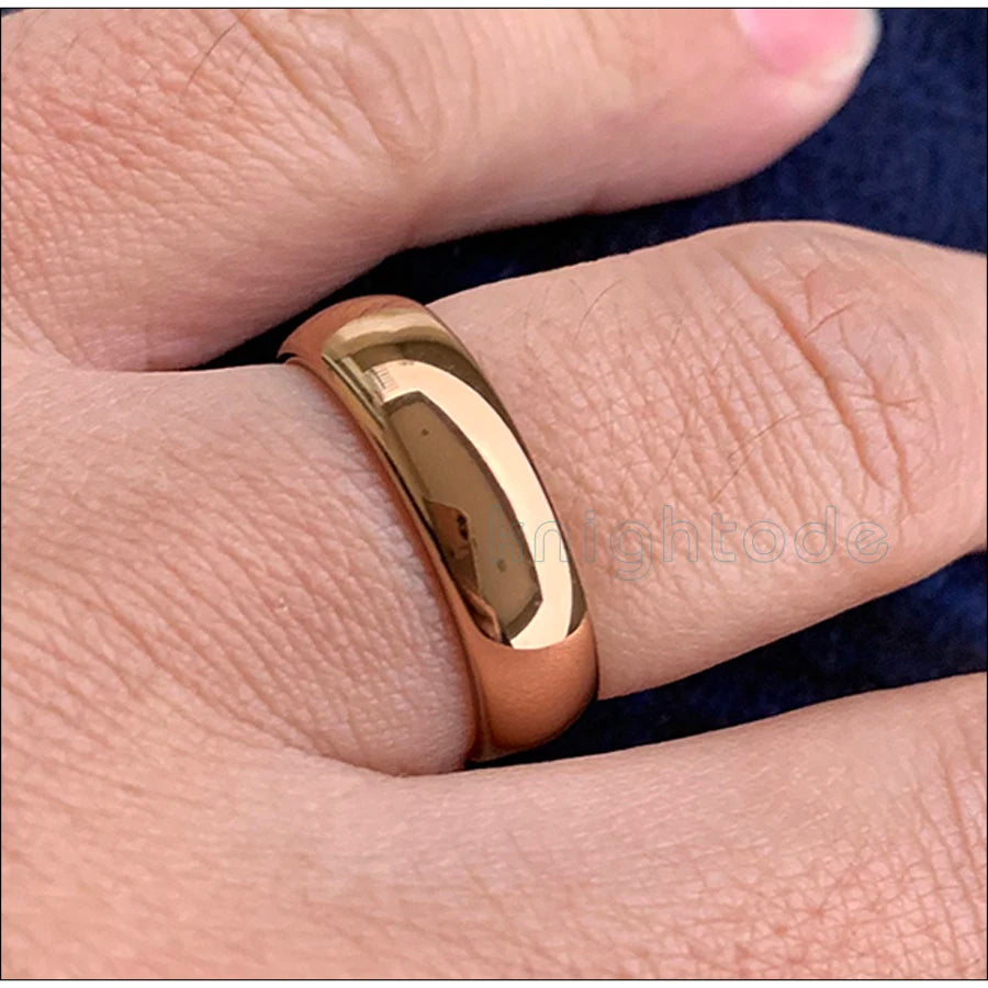 Eternal Warmth: Classic Rose Gold Tungsten Carbide Band