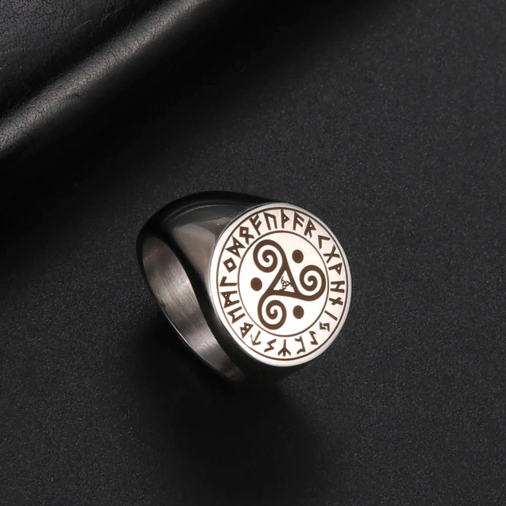 Vintage Triskele Ring Ancient Wisdom