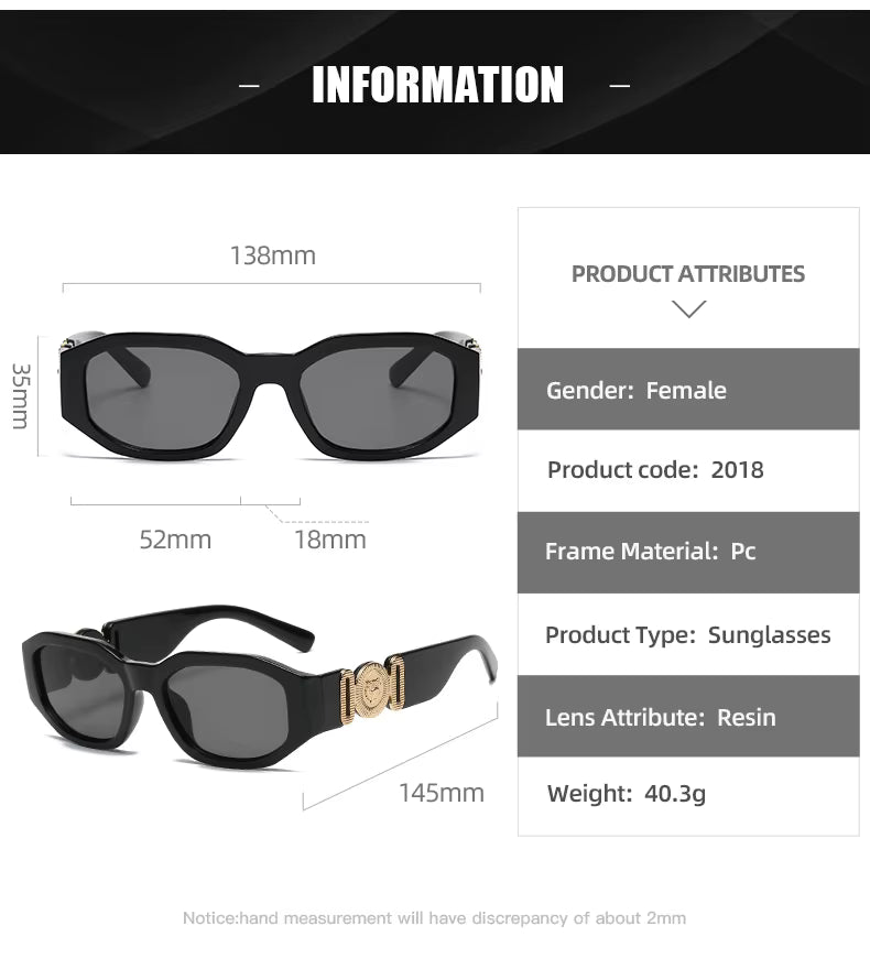 LONSY Retro Square Sunglasses for Women – Black Gradient UV400