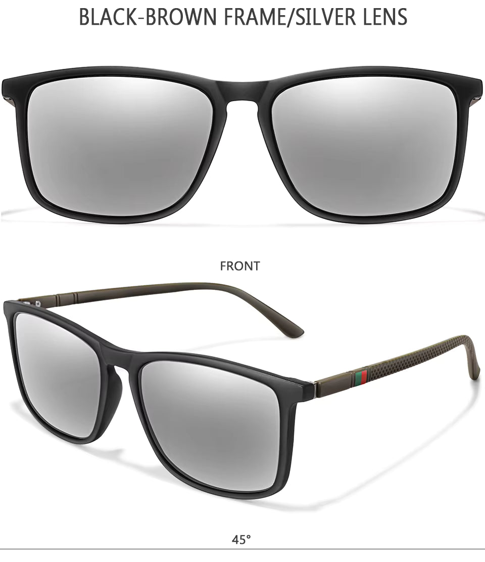Luxury Square Vintage Polarized Cycling Sunglasses – Unisex