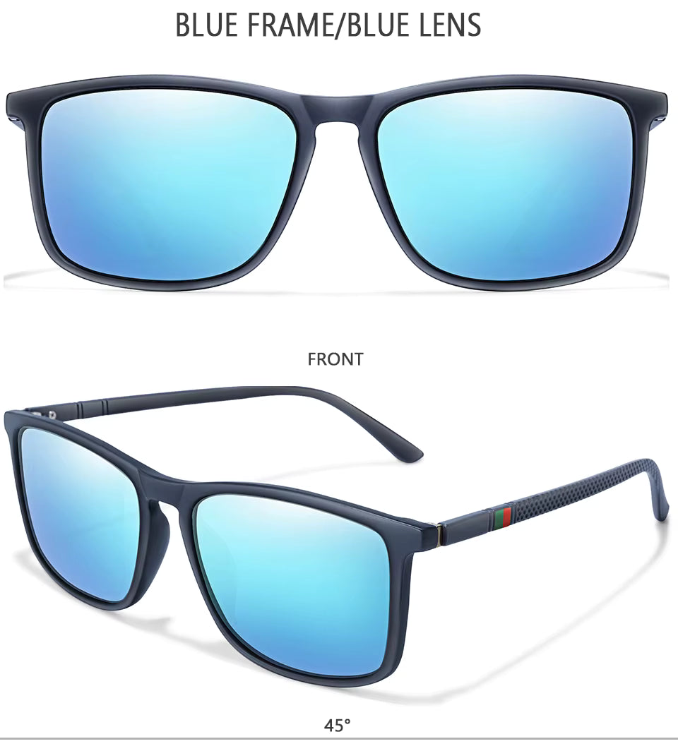 Luxury Square Vintage Polarized Cycling Sunglasses – Unisex