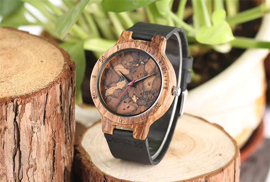 Modern Wooden Quartz Watch – Unisex