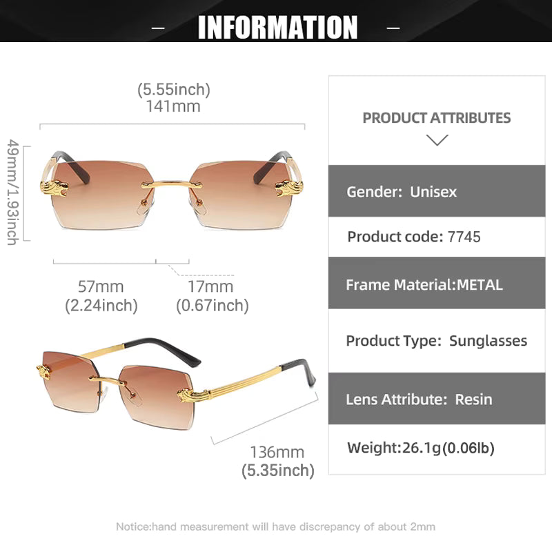 Rectangle Gradient Fashion Sunglasses