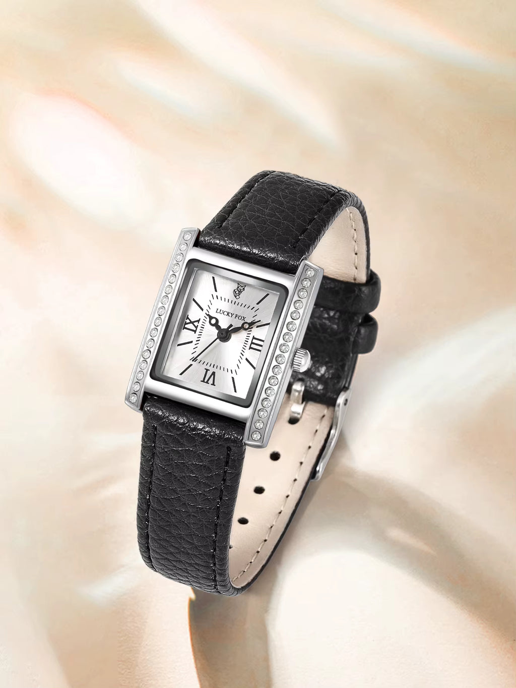 Regal Radiance Diamond-Accent Rectangle Quartz Watch