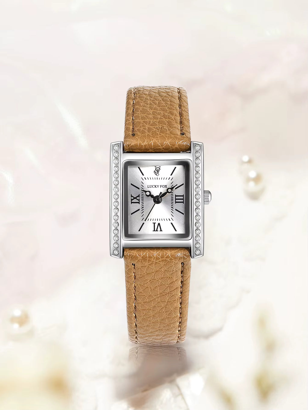 Regal Radiance Diamond-Accent Rectangle Quartz Watch