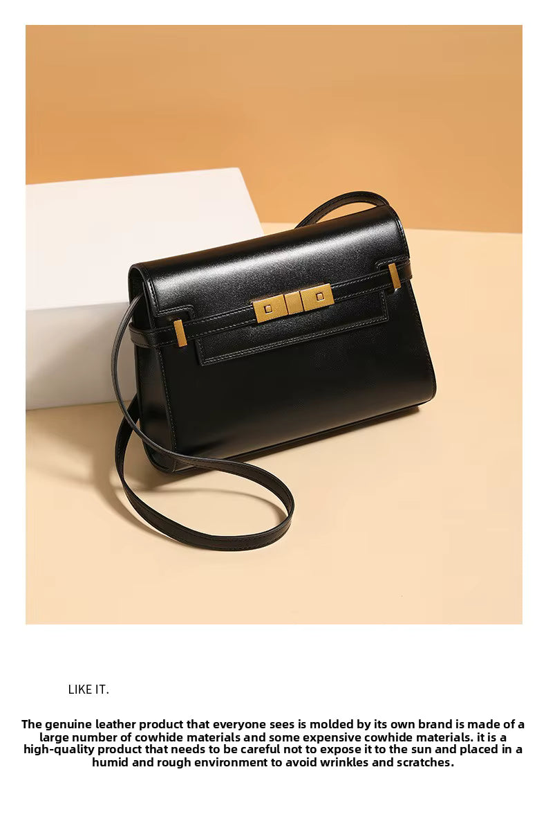 Retro Manhattan Leather Shoulder Bag – Urban Underarm Handbag