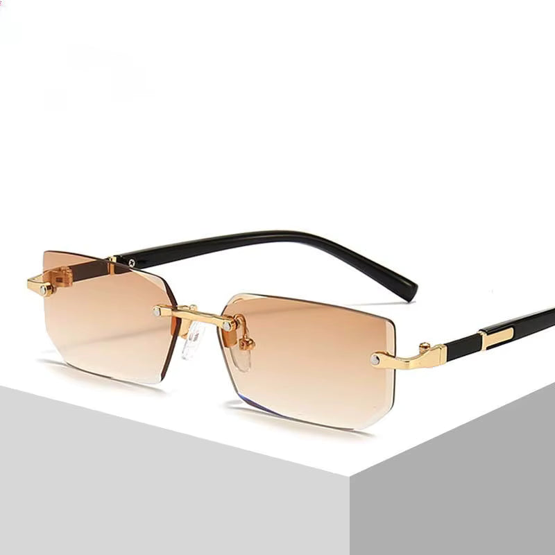 Retro Rimless Sunglasses – Unisex