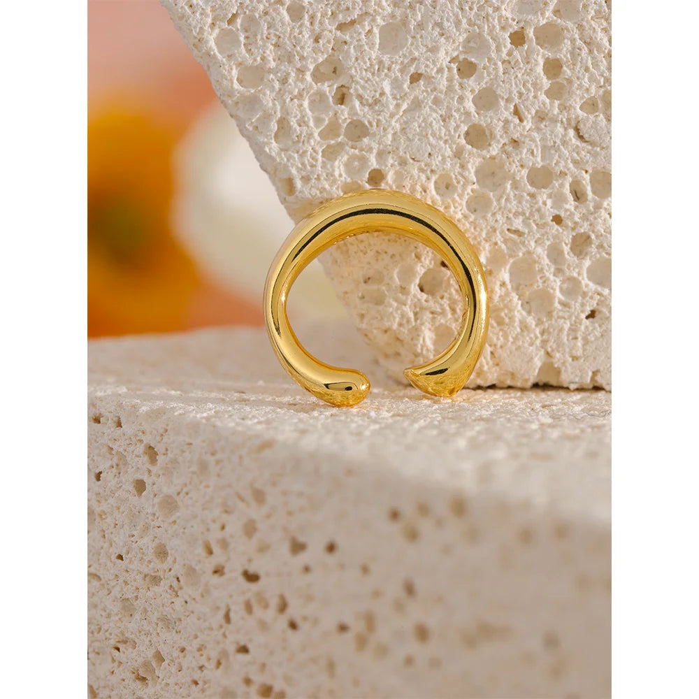 Golden Simplicity: 14K Gold Plated 925 Sterling Silver Minimalist Ear Cuff