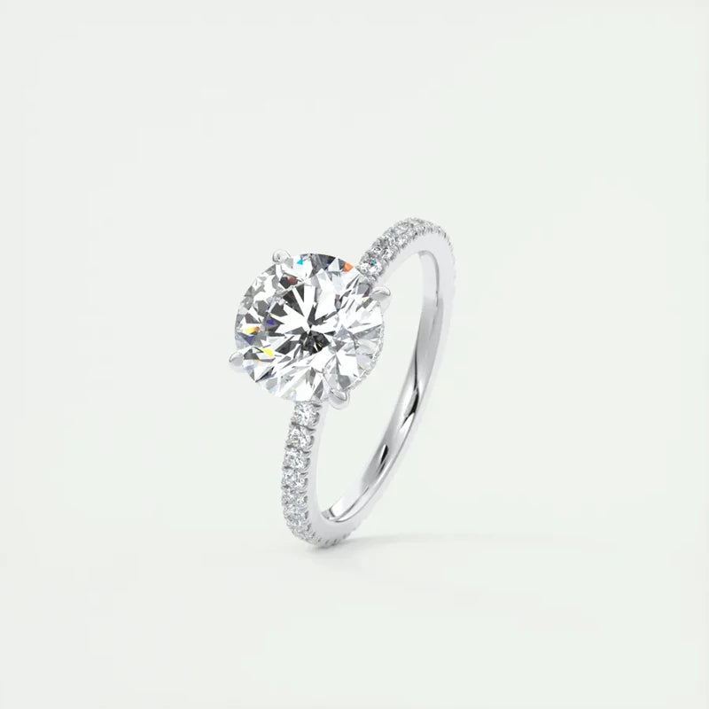 The Crown of Light: Anziw 2-Carat Round Moissanite Solitaire