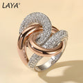 Architectural Soul LAYA Irregular Curve Cross Zircon Ring