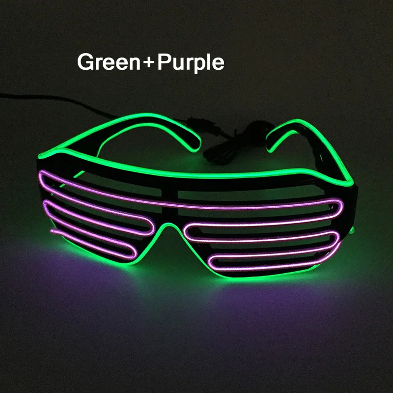 LED EL Shutter Glow Glasses for Parties & Festivals