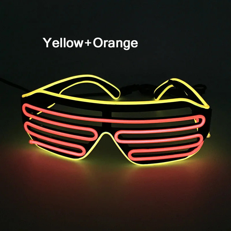 LED EL Shutter Glow Glasses for Parties & Festivals
