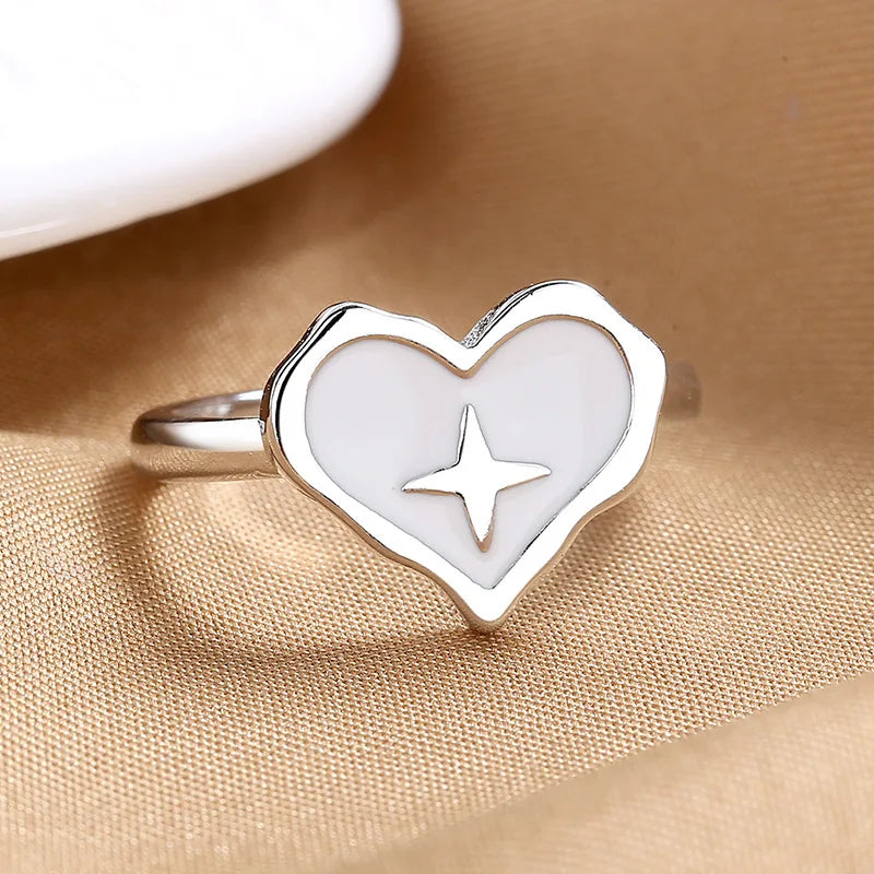 Modern Women’s Statement - Geometric Open Ring with Disc