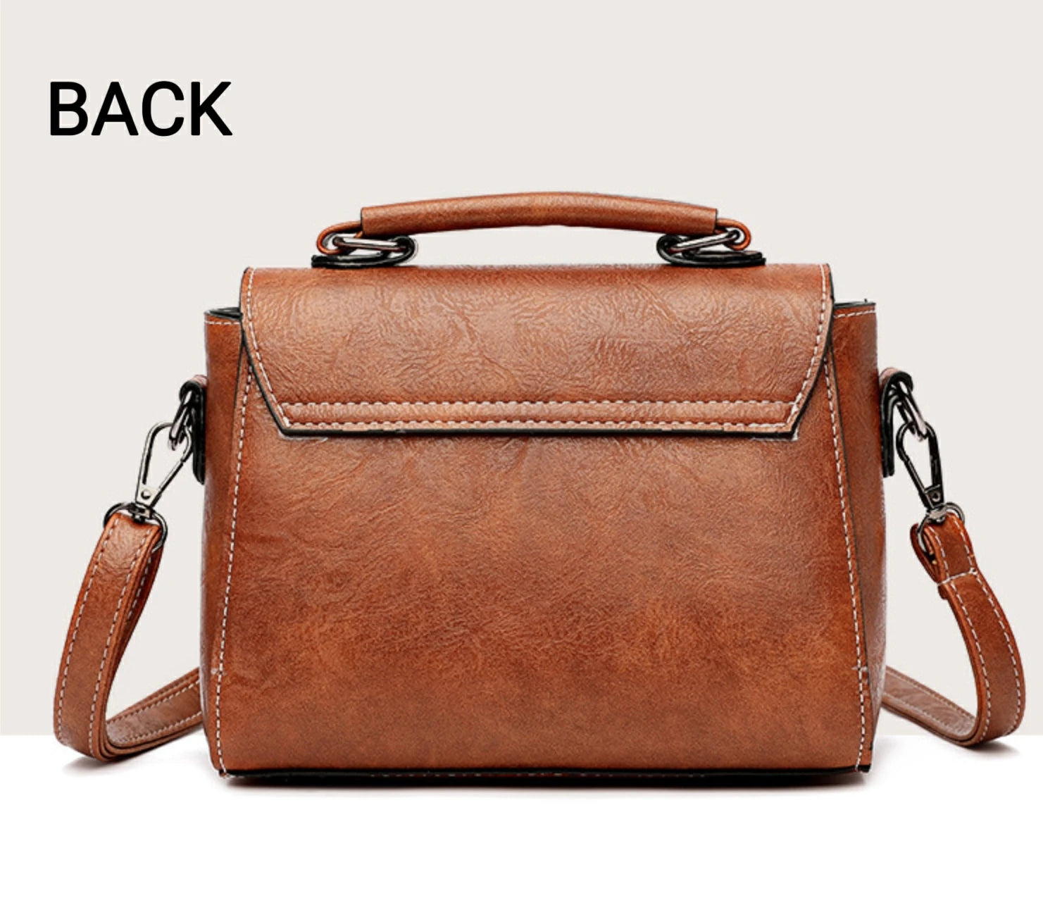 Vintage Soul: Minimalist PU Texture Small Square Bag