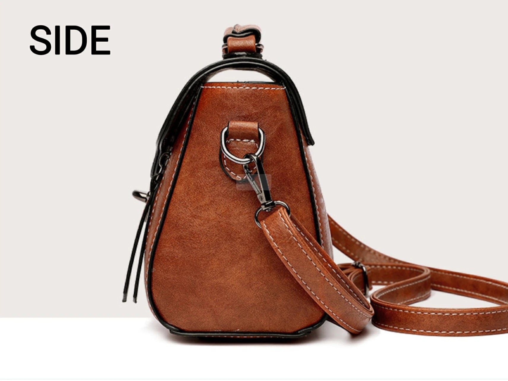 Vintage Soul: Minimalist PU Texture Small Square Bag