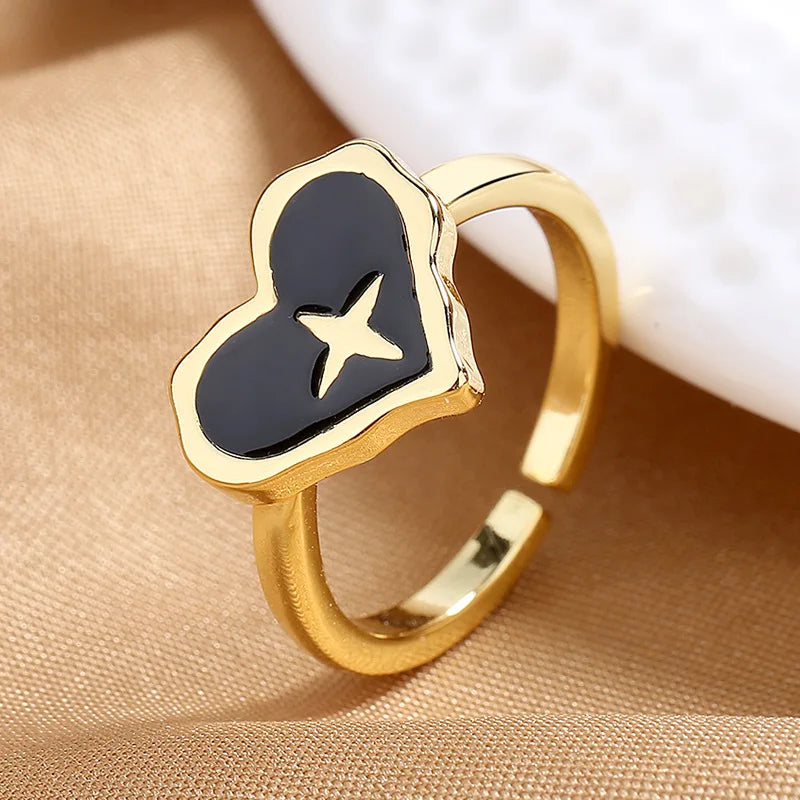 Modern Women’s Statement - Geometric Open Ring with Disc