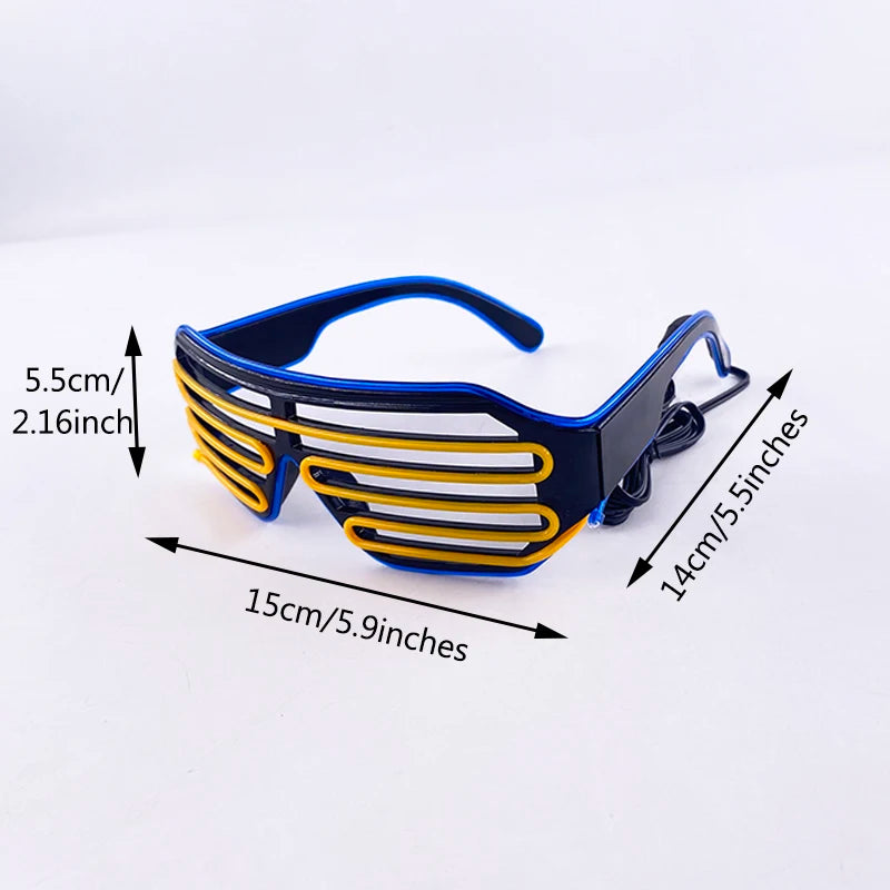 LED EL Shutter Glow Glasses for Parties & Festivals