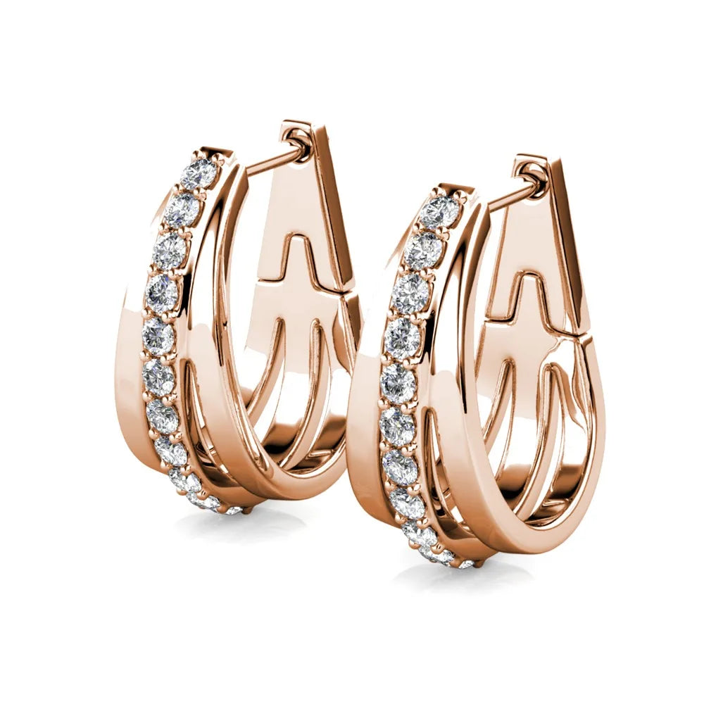 Gilded Sophistication: Yolora Layered Hoop Earrings