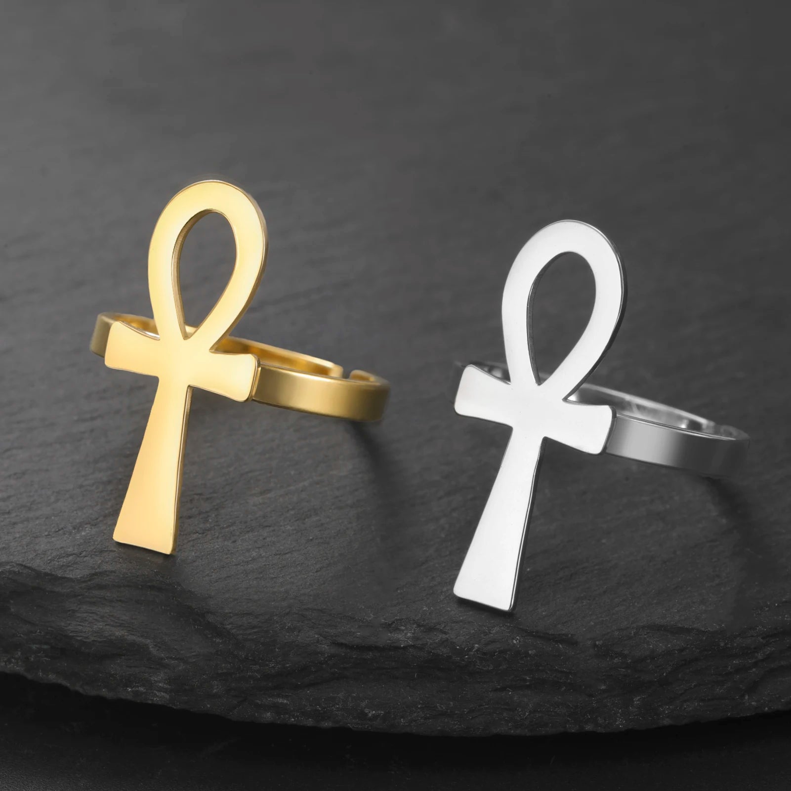 Vintage Ankh Cross Ring Symbol of Life Protection