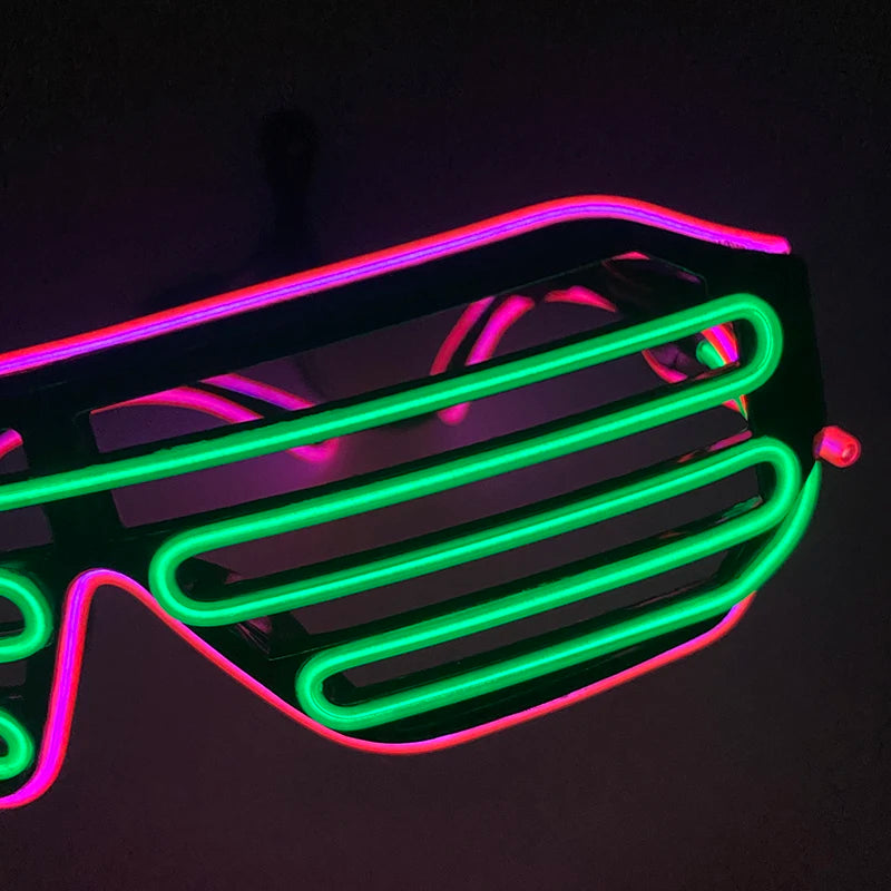 LED EL Shutter Glow Glasses for Parties & Festivals