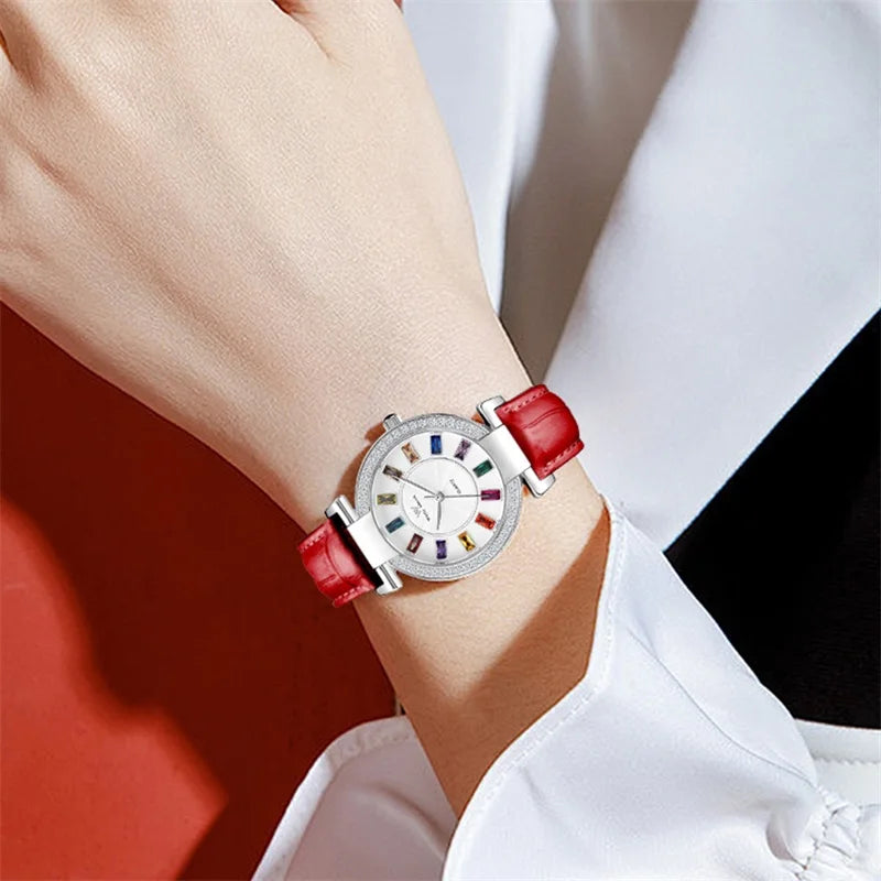 Sophisticated Serenity: Classic Business Watch in Genuine Leather