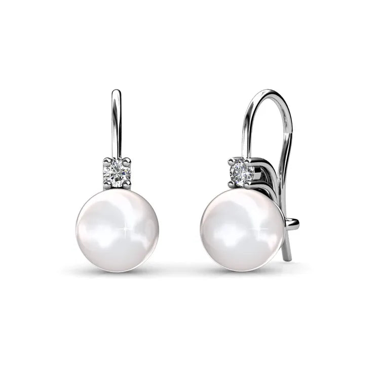 Lunar Grace: Yolora 8mm Pearl & Swarovski Crystal Drops
