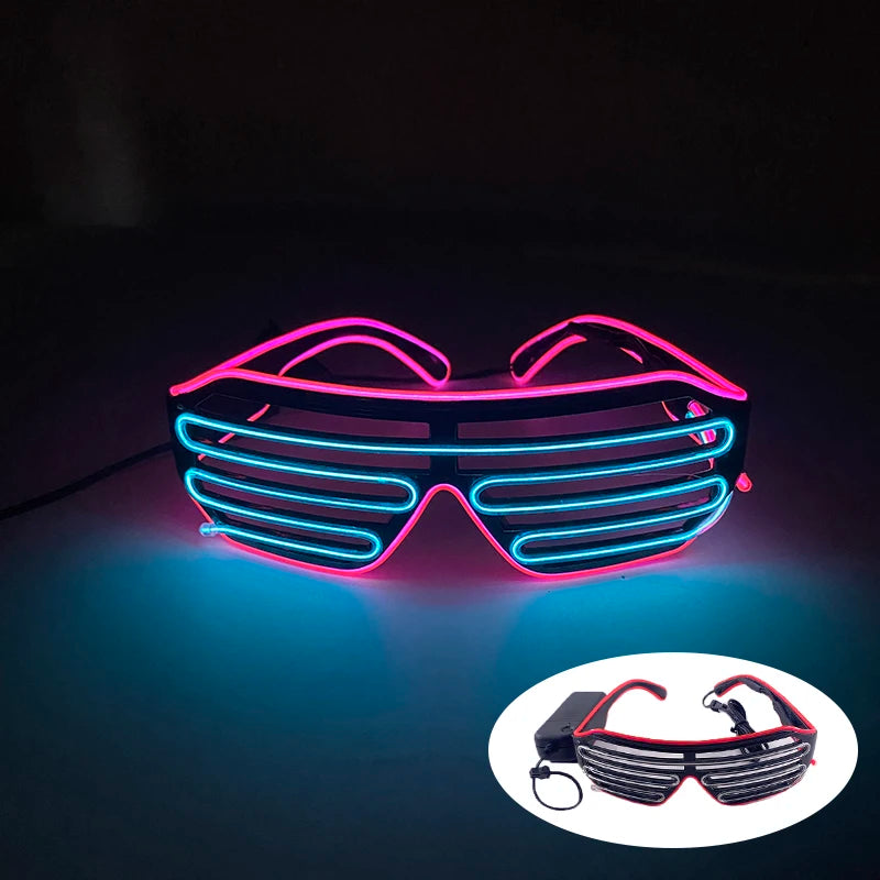 LED EL Shutter Glow Glasses for Parties & Festivals