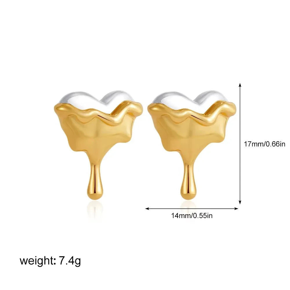 Modern Contrast: Bi-layer U-Shape Colorblocked Huggie Hoops