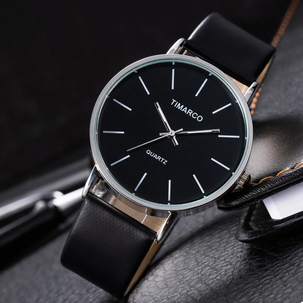 Minimalist Precision Timeless Monochrome Quartz Watch