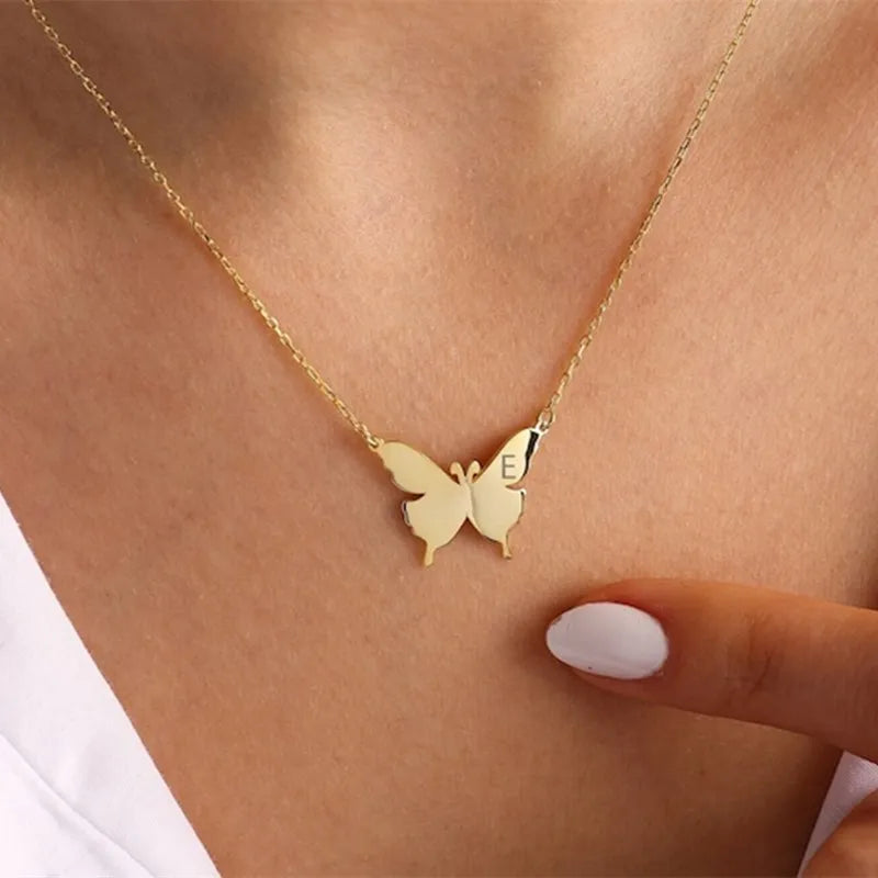 Metamorphosis Initial – Butterfly Necklace