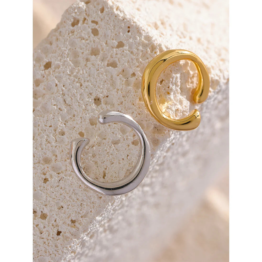 Golden Simplicity: 14K Gold Plated 925 Sterling Silver Minimalist Ear Cuff
