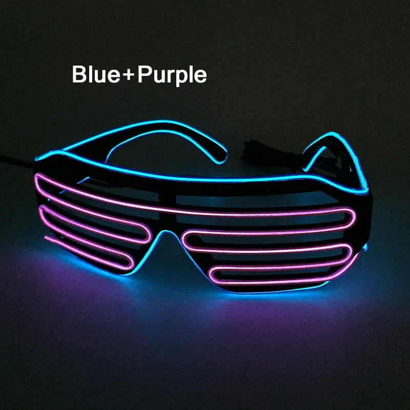LED EL Shutter Glow Glasses for Parties & Festivals
