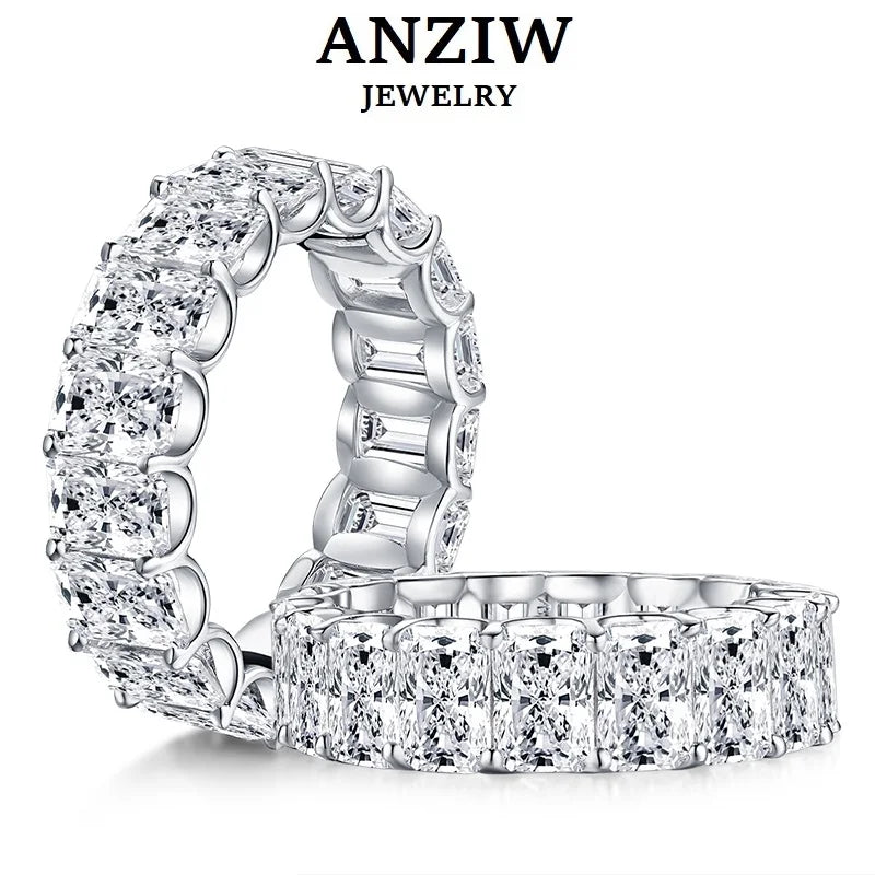 Infinite Radiance: Anziw Radiant-Cut Full Eternity Band