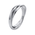 Thin Interlocking Rolling Ring Minimalist Infinity Design Women