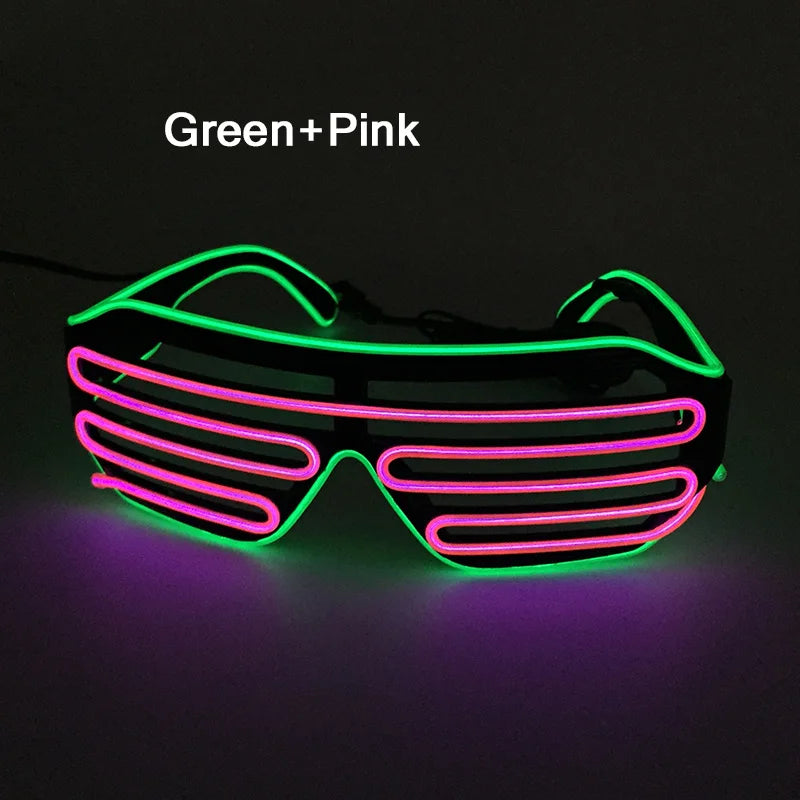 LED EL Shutter Glow Glasses for Parties & Festivals