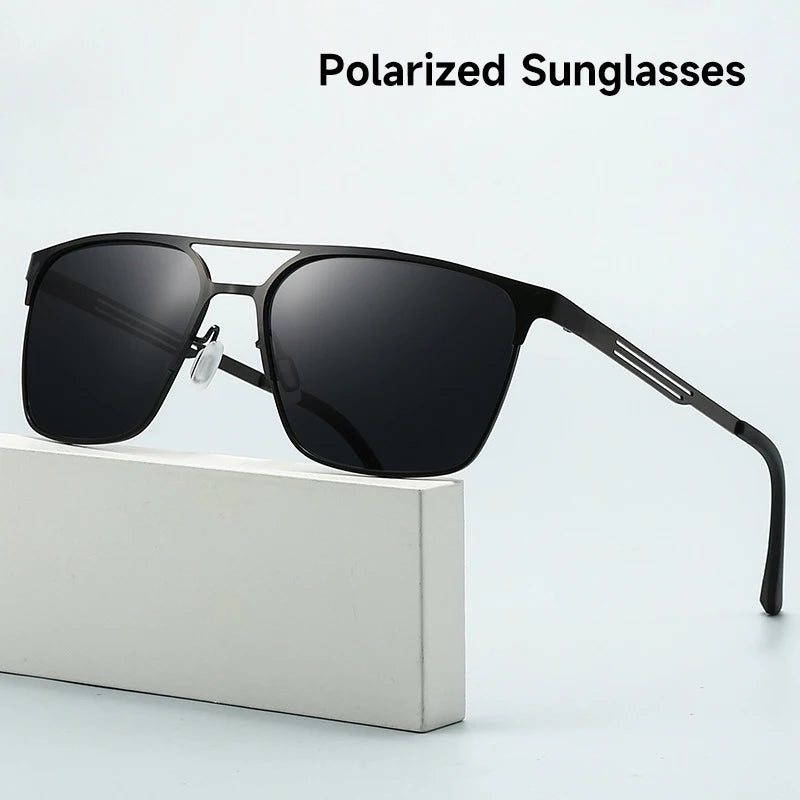 Pilot Polarized Sunglasses with Stainless Steel Frame - Man