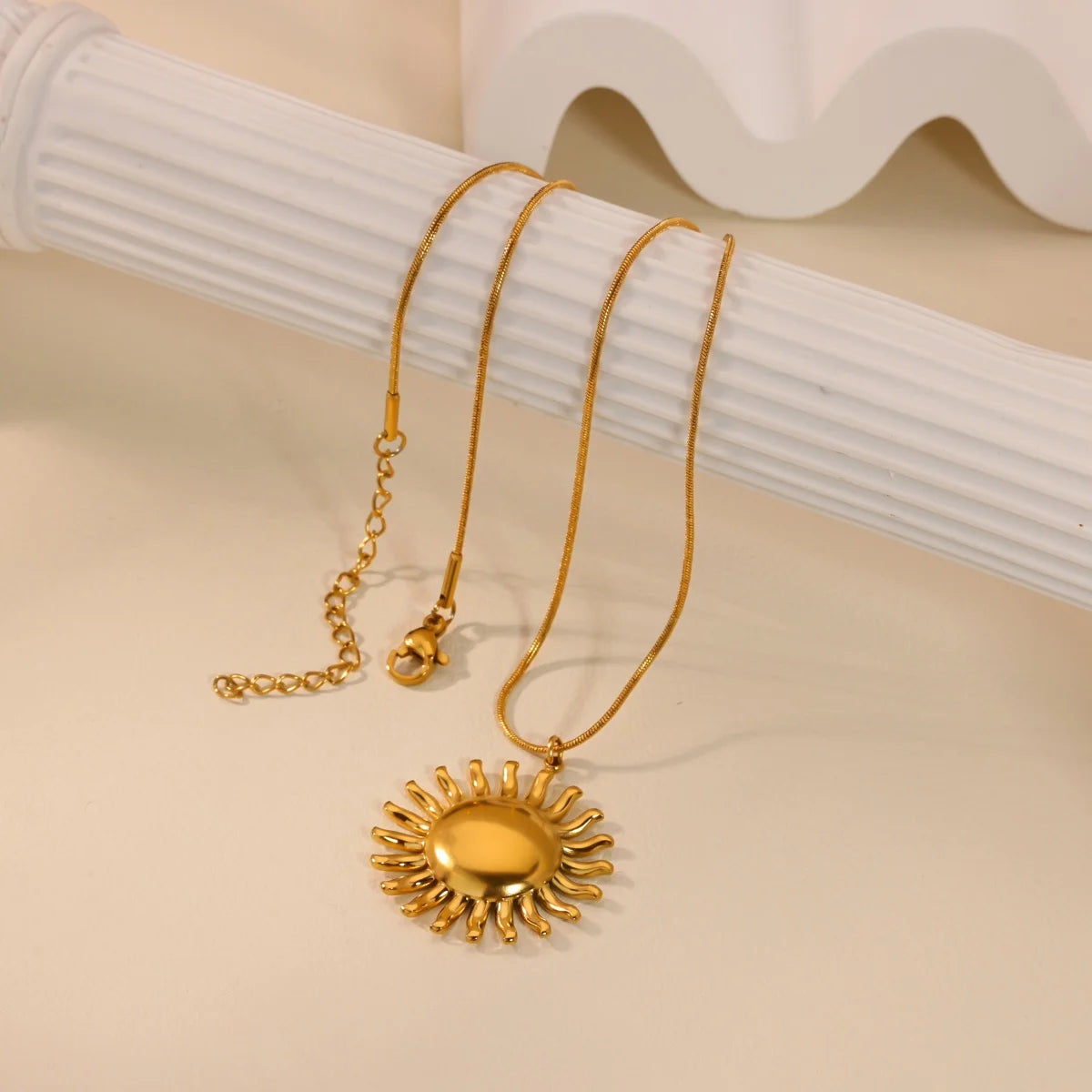 Solar Radiance – 18K Gold Plated Sun Pendant