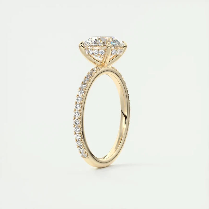 The Crown of Light: Anziw 2-Carat Round Moissanite Solitaire