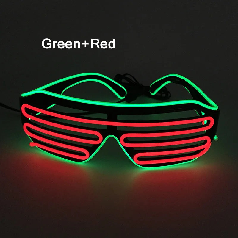 LED EL Shutter Glow Glasses for Parties & Festivals