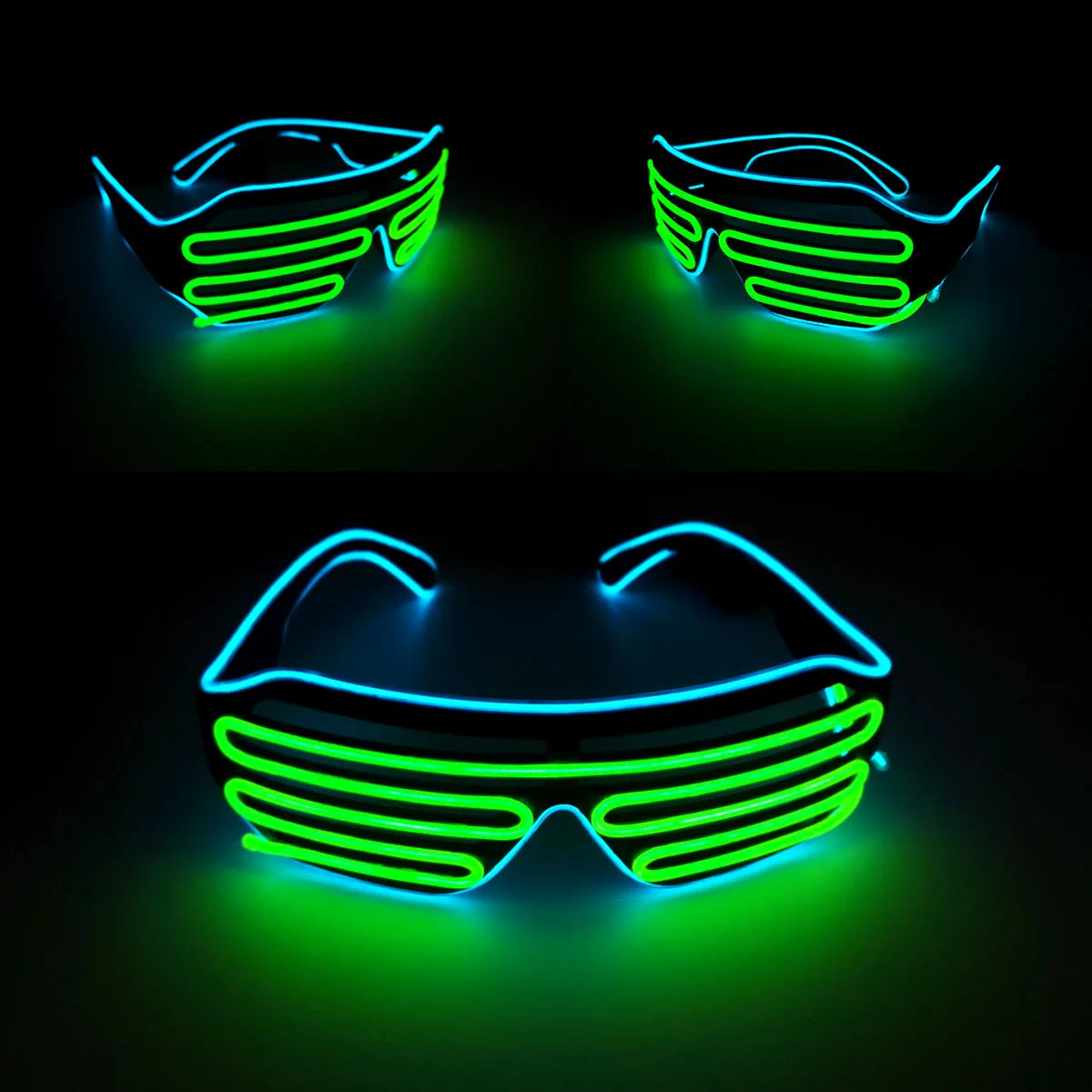 LED EL Shutter Glow Glasses for Parties & Festivals