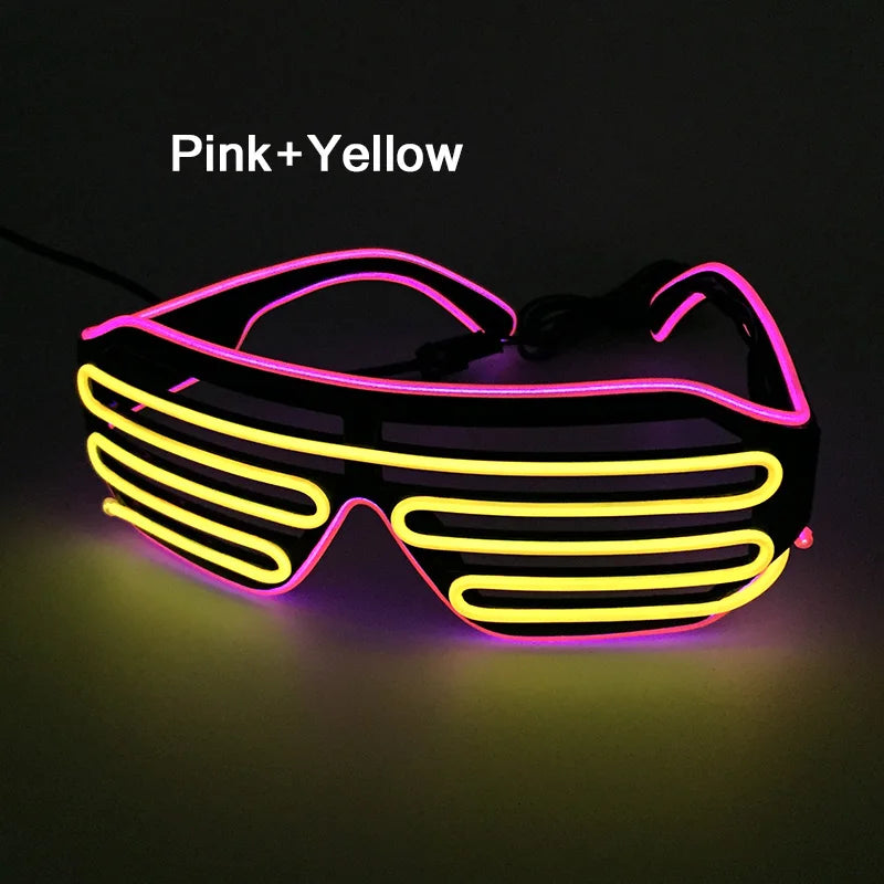 LED EL Shutter Glow Glasses for Parties & Festivals