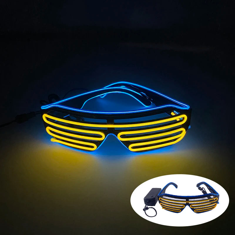 LED EL Shutter Glow Glasses for Parties & Festivals