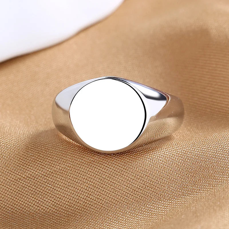 Modern Women’s Statement - Geometric Open Ring with Disc