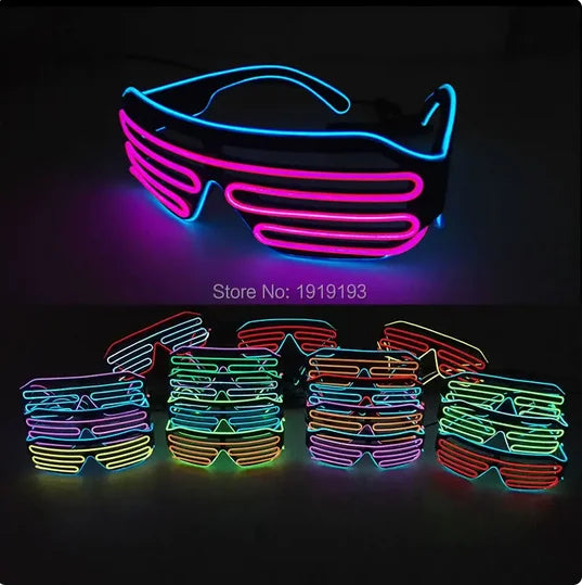 LED EL Shutter Glow Glasses for Parties & Festivals