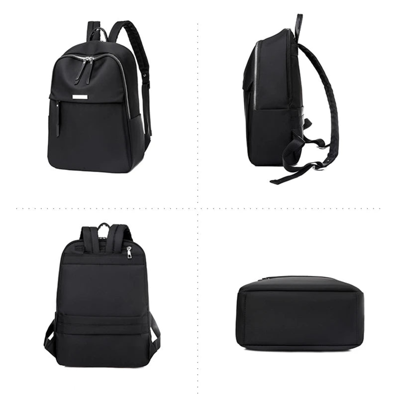 Anti-Theft Nylon Laptop Backpack for Women with 14” Notebook Compartment