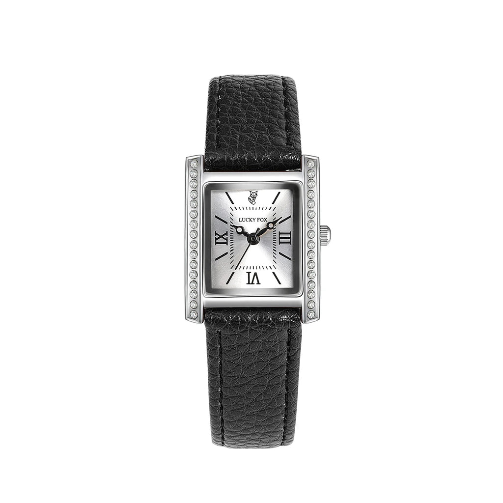 Regal Radiance Diamond-Accent Rectangle Quartz Watch