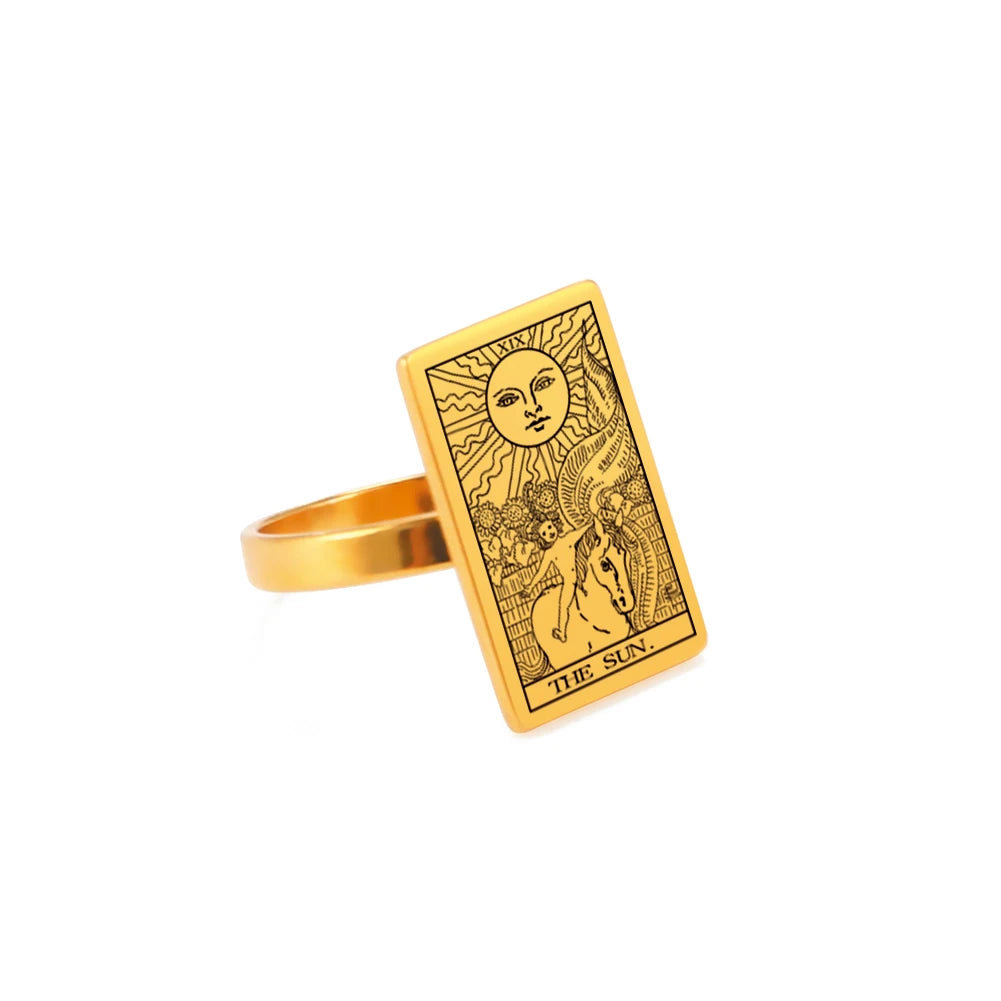 The Major Arcana Tarot Card Ring Mystic Elegance